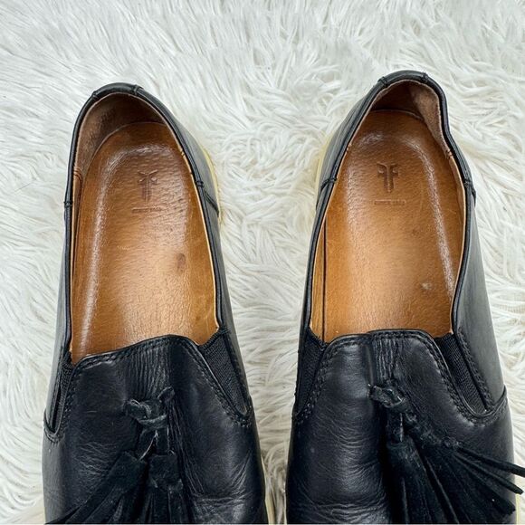 Frye Gemma Tassel Slip On Leather Shoes 9.5M - Picture 7 of 11